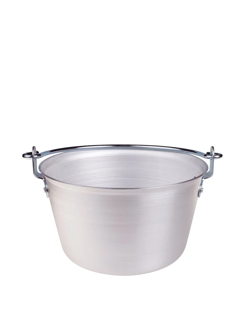 Baldassare Agnelli Kessel-Polenta mit Griff Bügel Dicke 3 mm 24 cm Silber/schwarz, 24 cm