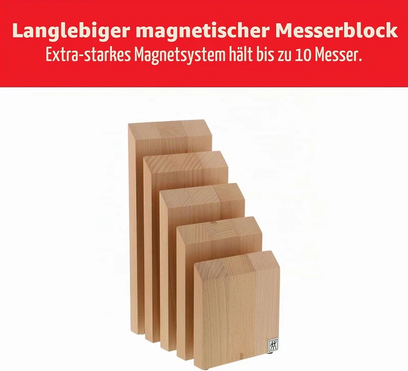 ZWILLING 35103-400 Italian Messerblock, Holz, Buchenholz Natur Buchenholz Natur Modern, Buchenholz N