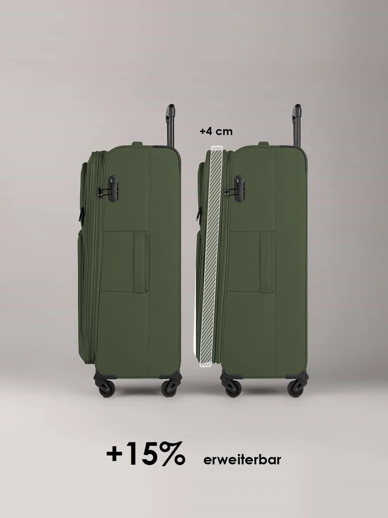 Smartbox grosser Weichgepäck Check-in Koffer für Damen & Herren | Grosser XL Trolley 46 x 31 x 78 cm