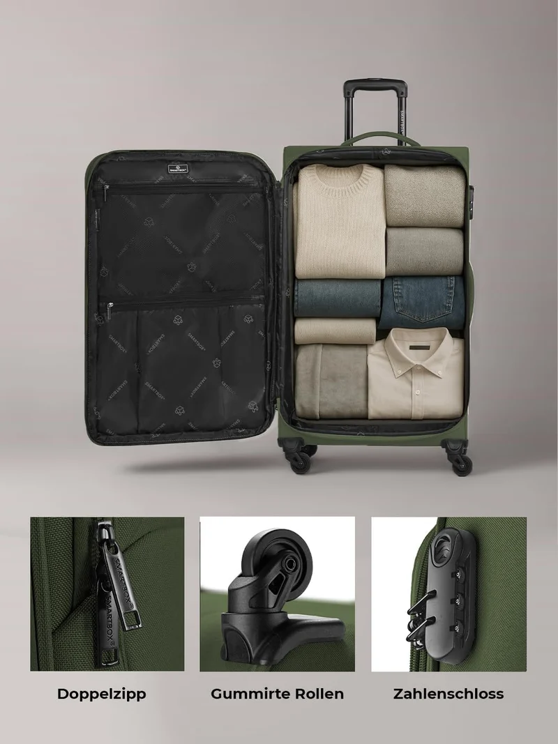 Smartbox grosser Weichgepäck Check-in Koffer für Damen & Herren | Grosser XL Trolley 46 x 31 x 78 cm