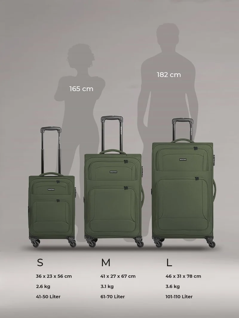 Smartbox grosser Weichgepäck Check-in Koffer für Damen & Herren | Grosser XL Trolley 46 x 31 x 78 cm