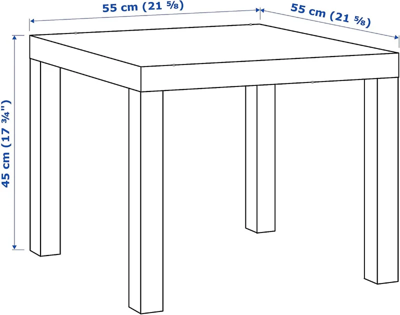 IKEA LACK Beistelltisch, 55x55 cm [Schwarz-braun], Schwarz-braun