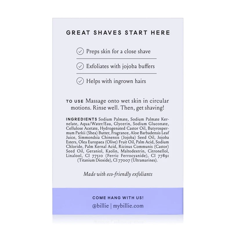 Billie Body Buffer - Pre-Shave Exfoliating Bar - 100 ml