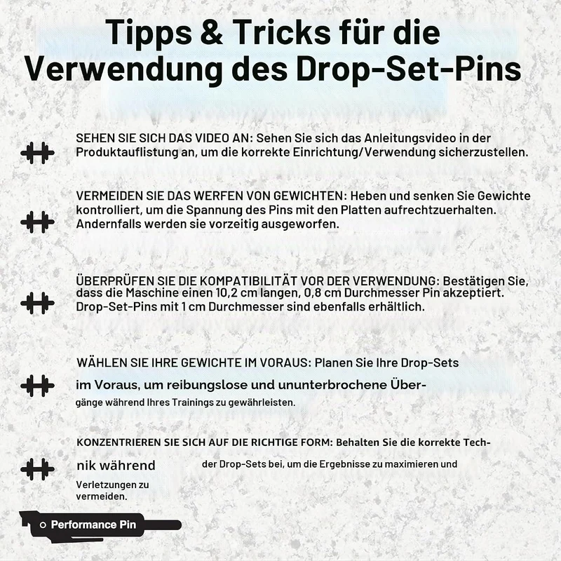 High Performance Gewicht Stack Pin