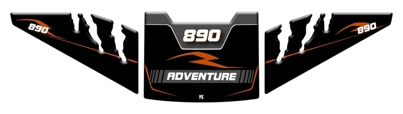 Paraserbatoio.it Aufkleber mit 3D-Effekt, Tankschutz aus Harz, kompatibel mit PS KTM 890 Adventure R