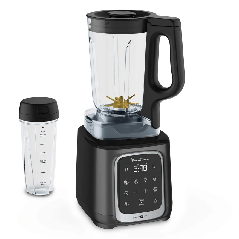 Moulinex InfinyMix LM91HD Standmixer, 5 Programme + manuell, Tritan Karaffe BPA-frei 1.75L + Transpo