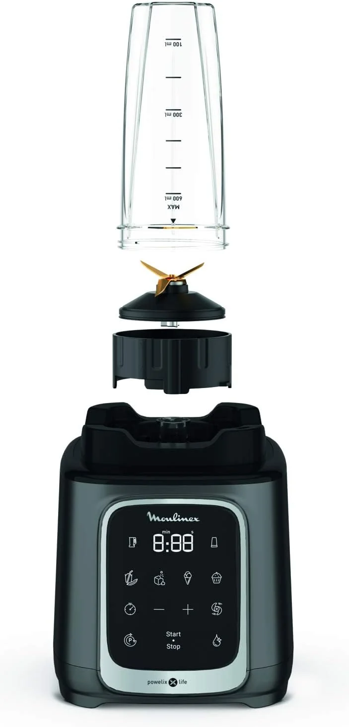 Moulinex InfinyMix LM91HD Standmixer, 5 Programme + manuell, Tritan Karaffe BPA-frei 1.75L + Transpo