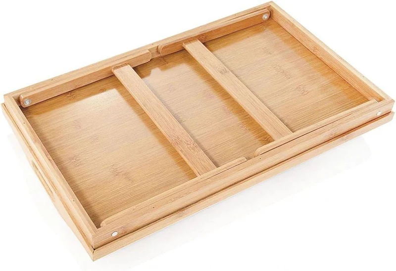 Tablett für Klappbett, Frühstückstisch mit klappbaren Beinen (BAMBUS 2)