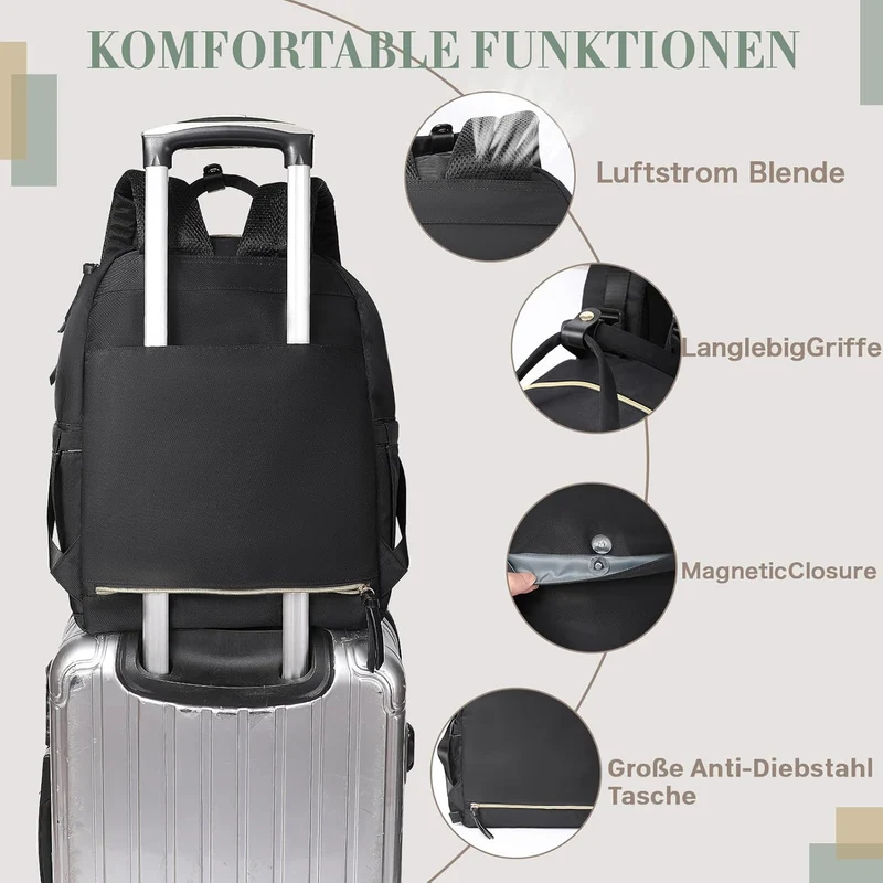 MISS FONG Baby Wickelrucksack Wickeltasche Rucksack, Baby Wickeltasche Gross, mit Faltbarer Wickelun