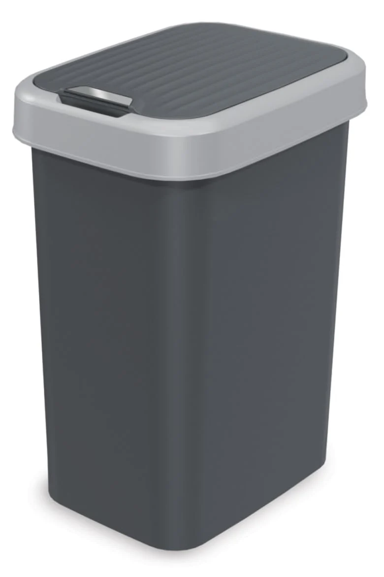 Plana FLIP BIN Mülltonne - mit Öffnung in 2 richtungen - Mülleimer Küche - Abfalleimer Küche mit Dec