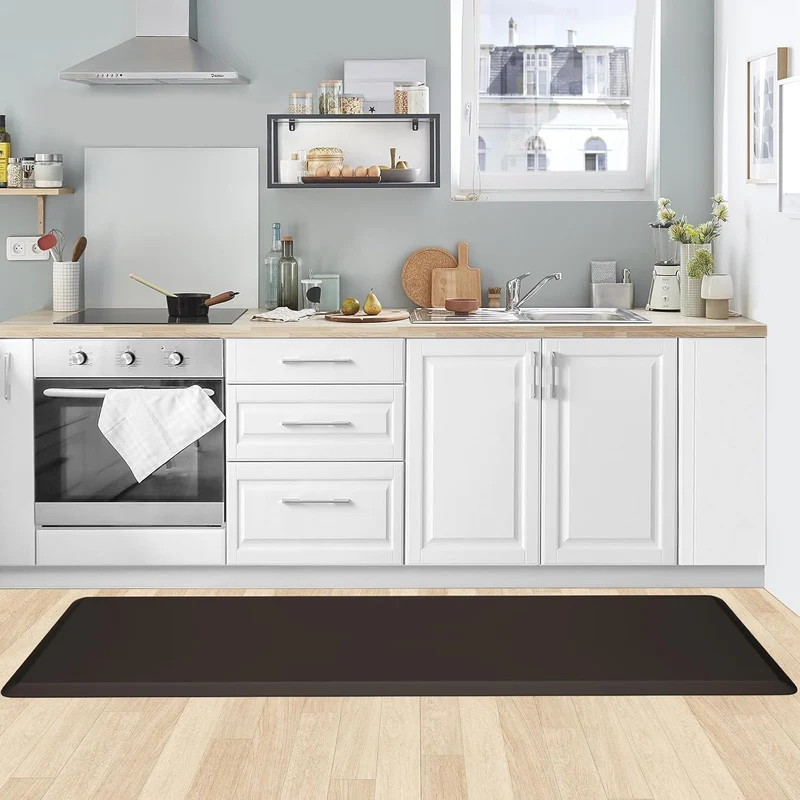 KitchenClouds Küchenmatte, gepolstert, Anti-Ermüdung, Küchenteppich, 43.9x152.4 cm, wasserdicht, rut