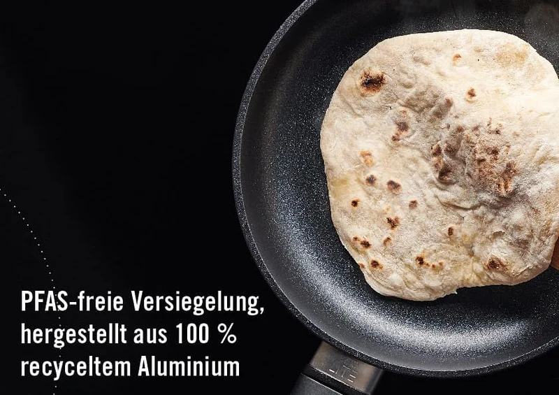 Woll Eco Lite QXR Flachpfanne - Induktiv - Ø 28 cm, 5 cm hoch, mit abnehmbarem Stiel - Geeignet für
