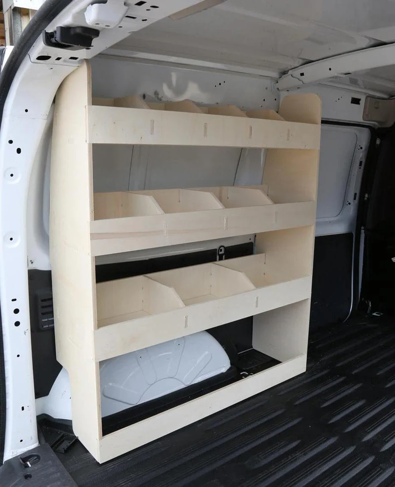 Vanify - Kompatibel mit Renault KANGOO L3 (Maxi) 2008+ Fahrzeugeinrichtung Fahrzeugregale, Fahrersei