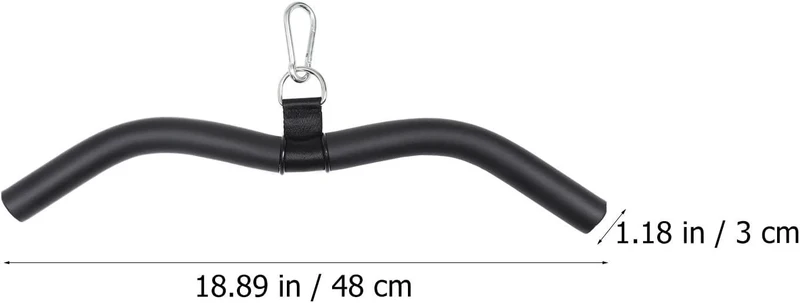 Homoyoyo Latzug Stange aus Stahl mit Ergonomischem Bogengriff Kabelzug Zubehör für Bizeps und Rücken