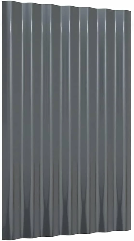 ACAGALA Dachpaneele Wellplatte aus Metall 60 x 36 cm | 12 STK. verzinkte Stahlbleche Wandplatte Meta