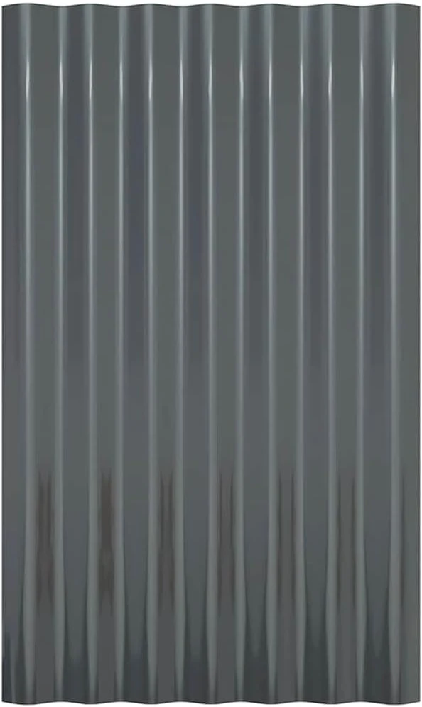 ACAGALA Dachpaneele Wellplatte aus Metall 60 x 36 cm | 12 STK. verzinkte Stahlbleche Wandplatte Meta