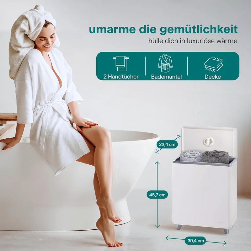 SereneLife Handtuchtrockner Elektrisch SIlber – 50kg Kapazität, Energiesparend & Sicher, Towel Warme