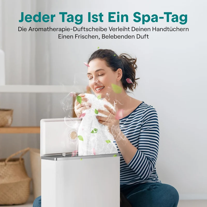 SereneLife Handtuchtrockner Elektrisch SIlber – 50kg Kapazität, Energiesparend & Sicher, Towel Warme