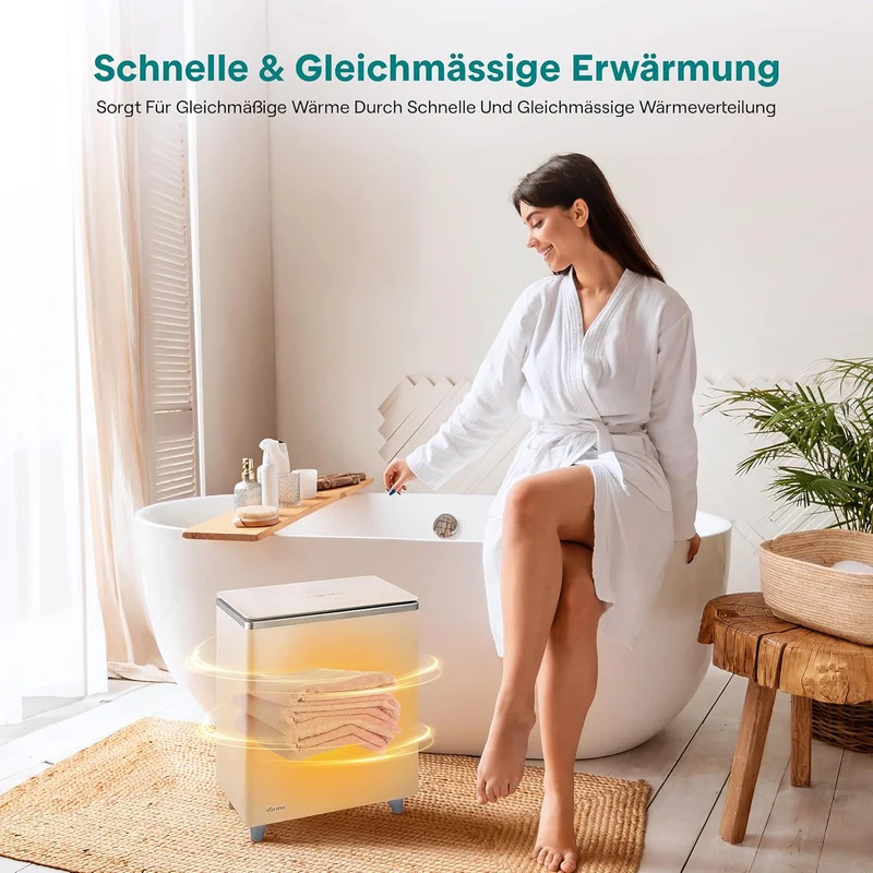 SereneLife Handtuchtrockner Elektrisch SIlber – 50kg Kapazität, Energiesparend & Sicher, Towel Warme