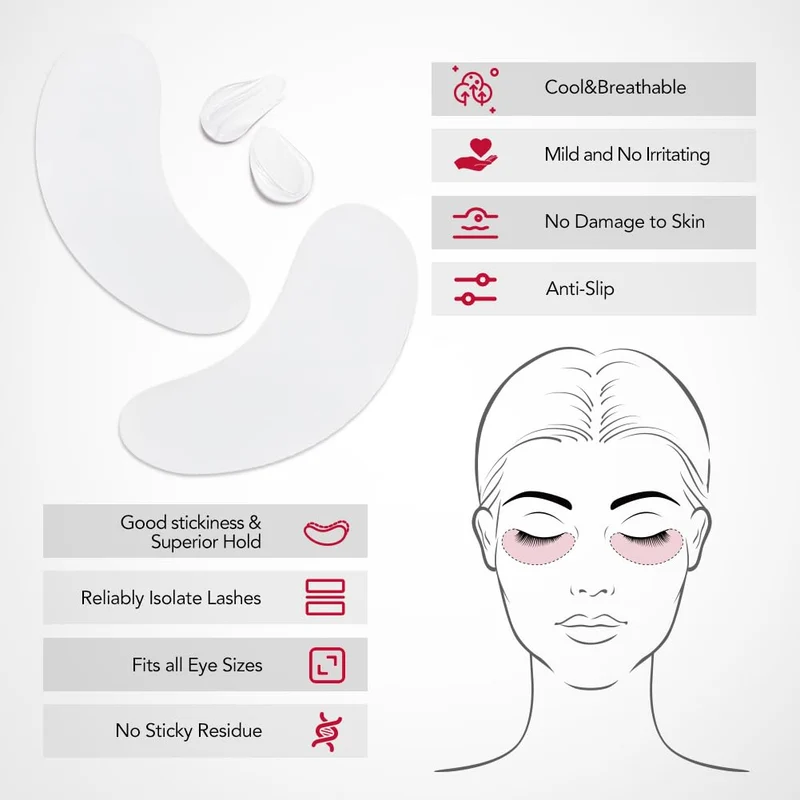 Lunamoon 150 Paar Augenpads für Wimpernverlängerung Wimpernpads Wimpernverlängerung Pads Eyelash Ext