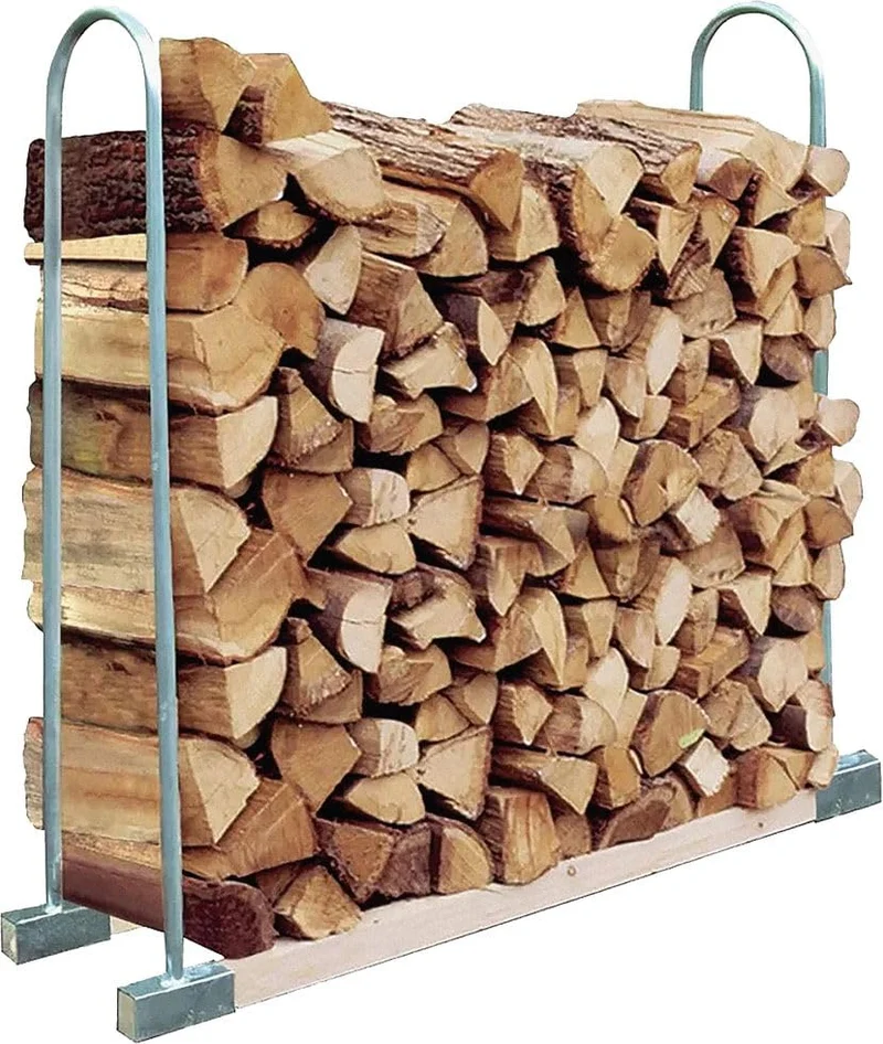 Trend Line Kaminholzstapelhilfe 150cm Höhe mit Rohrbügel Holzlager Kaminholzregal