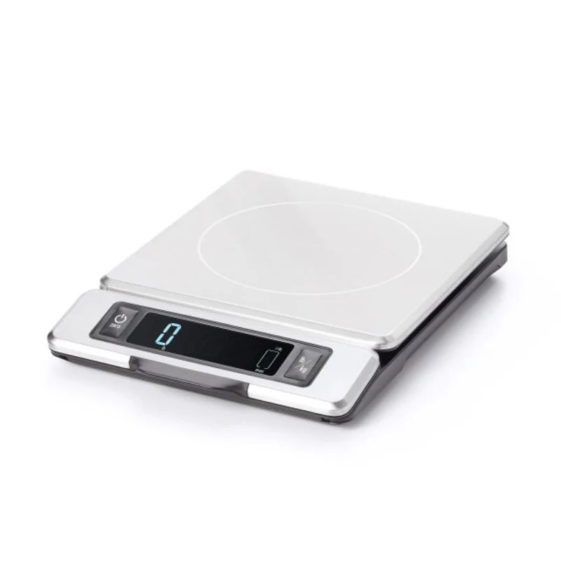 OXO Good Grips 5 kg Edelstahl-Küchenwaage:Ausziehbares Display für schattenfreie Anzeige+Leicht able