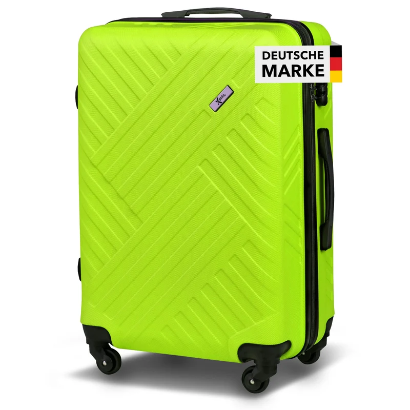Xonic Design Reisekoffer - ABS Hartschalen Koffer mit 360° Leichtlauf-Rollen - hochwertiger Trolley