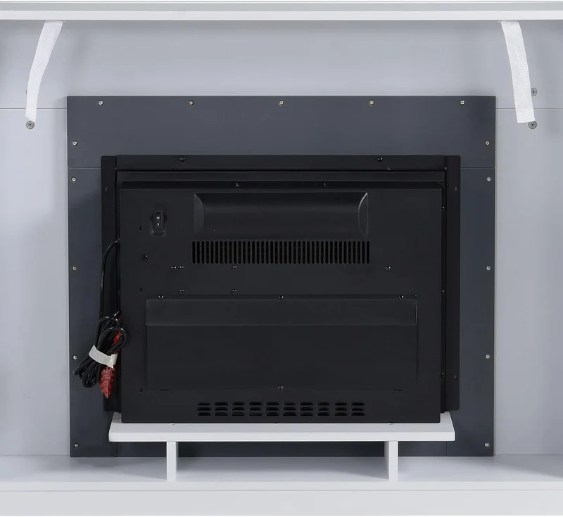 HOMCOM Elektrokamin mit Heizung, elektrischer Kamin mit LED Flammeneffekt und 3 Helligkeiten 2000W D