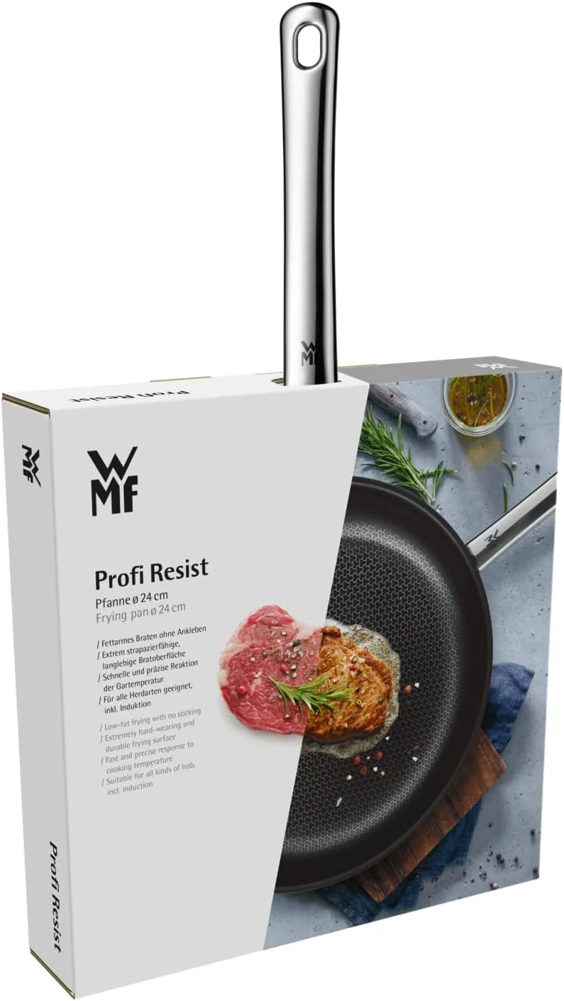 WMF Profi Resist Bratpfanne Induktion, Gas, Elektro, Glaskeramik 24 cm, Mehrschichtmaterial vollbesc