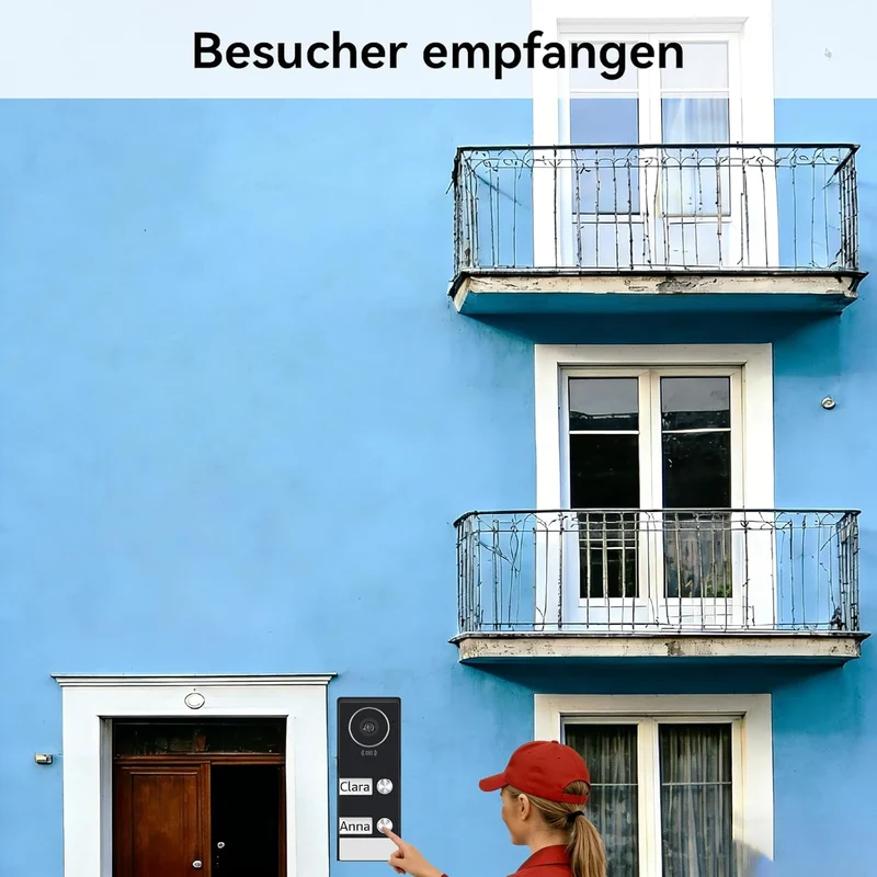 Video Türsprechanlage 2-Draht für 2 Familienhaus, 2X 7 Zoll Monitor & App - Smarte Video Türklingel