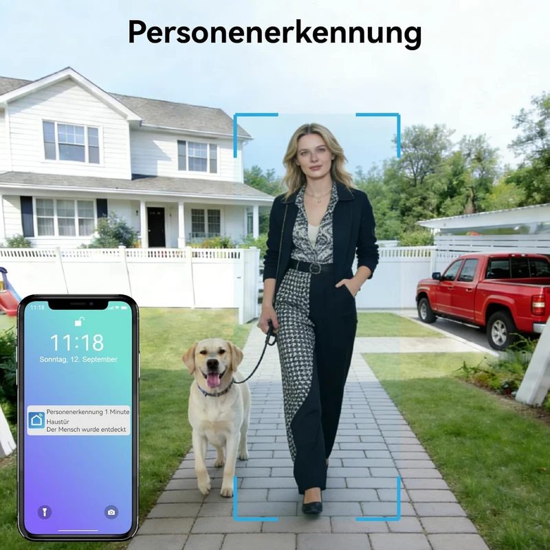 Video Türsprechanlage 2-Draht für 2 Familienhaus, 2X 7 Zoll Monitor & App - Smarte Video Türklingel