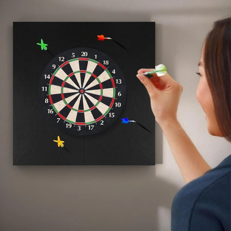 Dart Wandschutz | Dartboard Zubehör,Robuste Matte in Schwarz Für Erwachsene Zuhause Spielebereich Bü