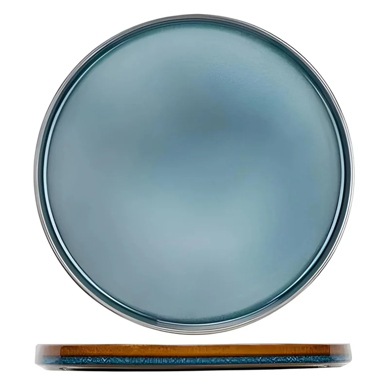 Cosy & Trendy Quintana Flacher Teller, Porzellan, D, 27,5 cm, Blau, 4 Stück