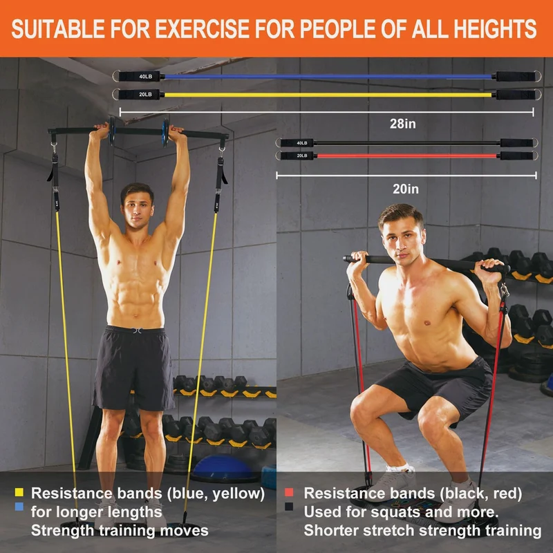 HOTWAVE Liegestützbrett Fitness, tragbare faltbare 20 in 1 Liegestützstange zu Hause Fitnessstudio,