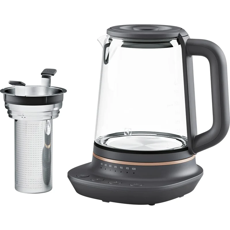 Electrolux 910 003 588 E7GK1-8BP Wasserkocher, 1,7 l, Schwarz, Kupfer