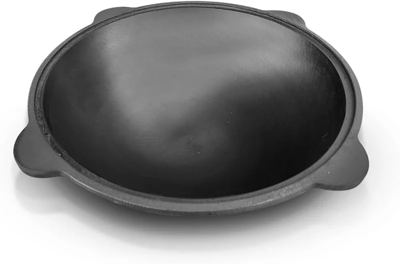 Kazan Gusseisen 16 L Uzbekisch mit Aluminiumdeckel Schaumlöffel für Plov, 48 cm Uzbekistan Kochtopf