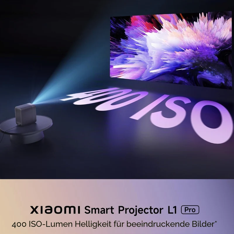 Xiaomi Smart Projector L1 Pro - Full-HD 1080p, Dolby Audio, 400lm LED, Google TV & Netflix, Autofoku