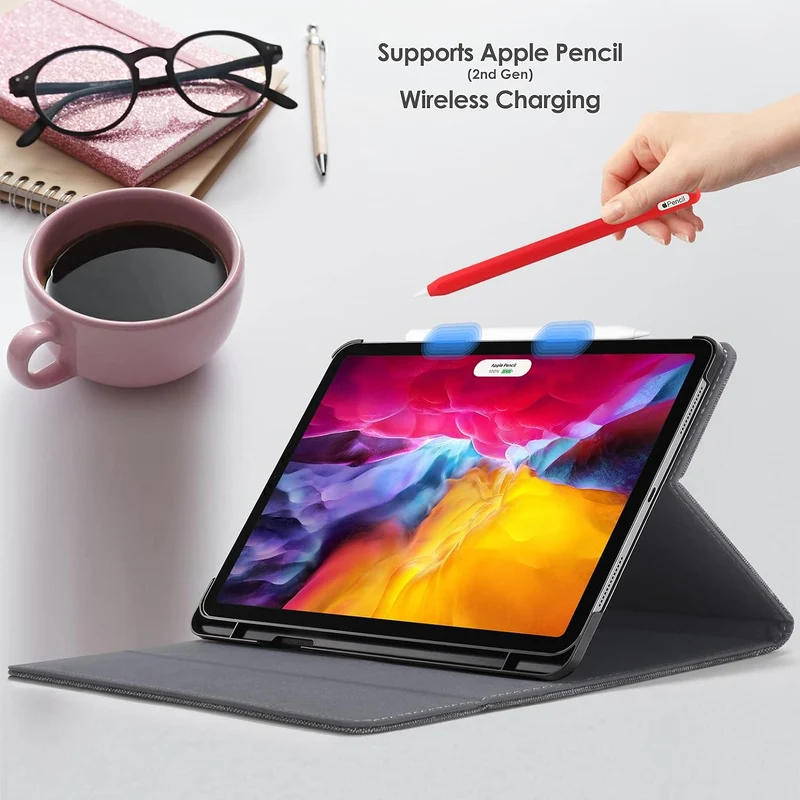 Ultradünne Silikonhülle, kompatibel mit Apple Pencil 2nd Gen, Schutzhülle aus Silikon für iPad Pro 1