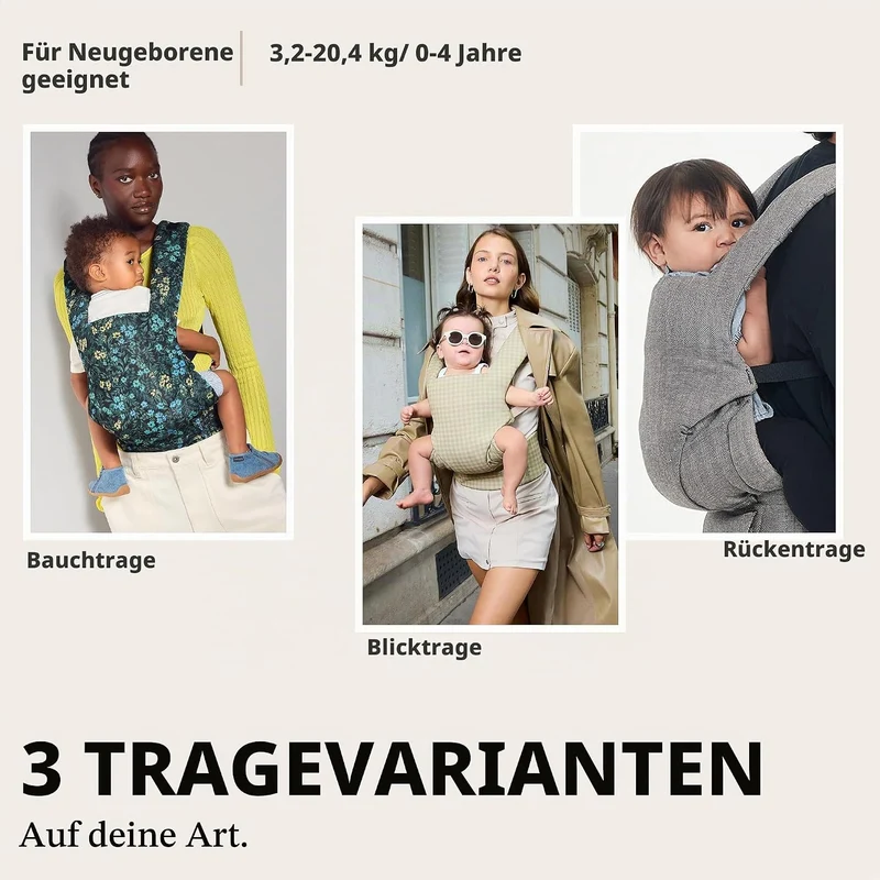 Tula Explore Babytrage für Neugeborene ab Geburt, 3-in-1 Baby-Tragetasche Bauchtrage Rückentrage Erg