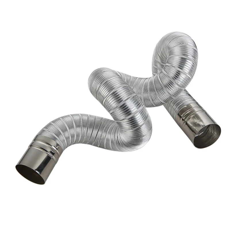 Homoyoyo Flexibles Edelstahl Kaminrohr Verlängerung Øcm Hitzebeständiges Metall Rauchrohr für Küchen