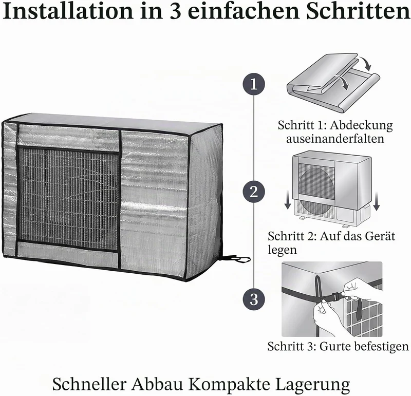 Klimaanlagenabdeckung, Staubschutz für Outdoor-Klimaanlage, geeignet für die Gewährleistung der opti
