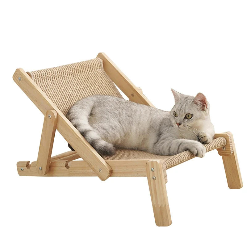 Katzen Sisal Stuhl | Erhöhtes Katzenbett Mit Sisal-Kratzer | Katzen-Hochbett | Katzen Liegestuhl | K