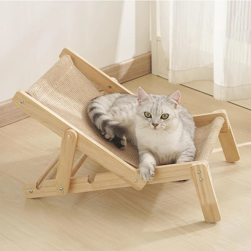Katzen Sisal Stuhl | Erhöhtes Katzenbett Mit Sisal-Kratzer | Katzen-Hochbett | Katzen Liegestuhl | K