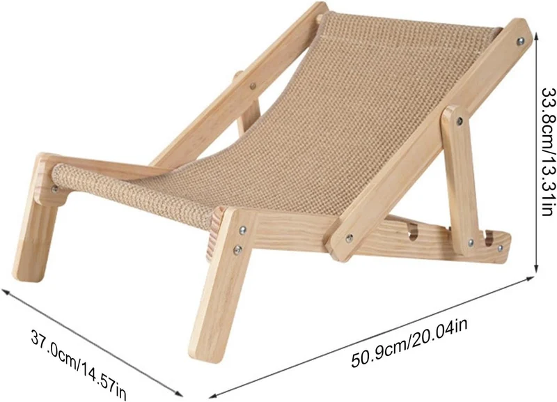 Katzen Sisal Stuhl | Erhöhtes Katzenbett Mit Sisal-Kratzer | Katzen-Hochbett | Katzen Liegestuhl | K