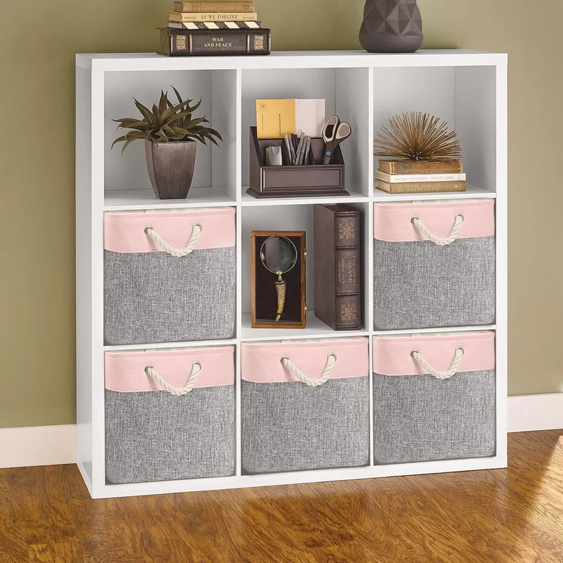 Mangata Aufbewahrungsbox,(28x28x28cm) Aufbewahrungskorb Stoff, Box in Würfel für Schrank, Regal, und