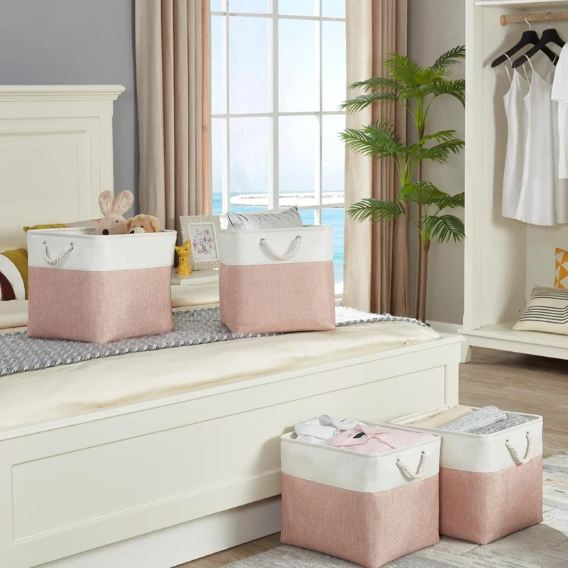 Mangata Aufbewahrungsbox,(33x38x33cm) Aufbewahrungskorb Stoff, Box in Würfel für Schrank, Regal, und