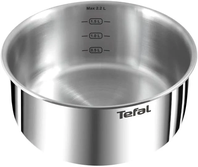 Tefal Ingenio Emotion Küchen-Set, 5-teilig, abnehmbarer Griff, stapelbar, Edelstahl, L896S504