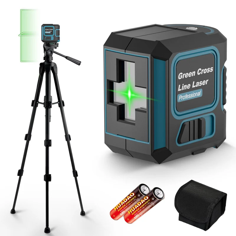 Kreuzlinienlaser mit Stativ, Laser Wasserwaage, 360 Grad Laser Level, IP54 Wasser/Helligkeit einstel