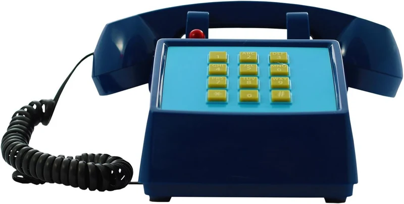 Opis Technology PushMeFon Cable: 1970er Designer Retro Tastentelefon Schnurgebunden/Festnetztelefon