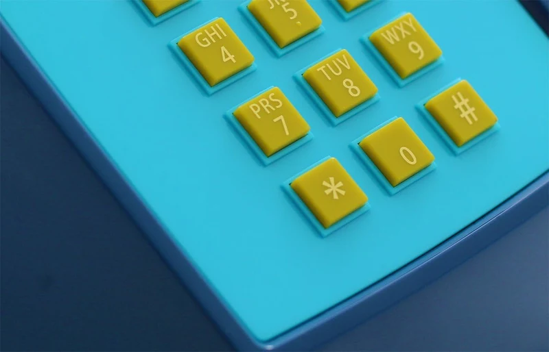Opis Technology PushMeFon Cable: 1970er Designer Retro Tastentelefon Schnurgebunden/Festnetztelefon
